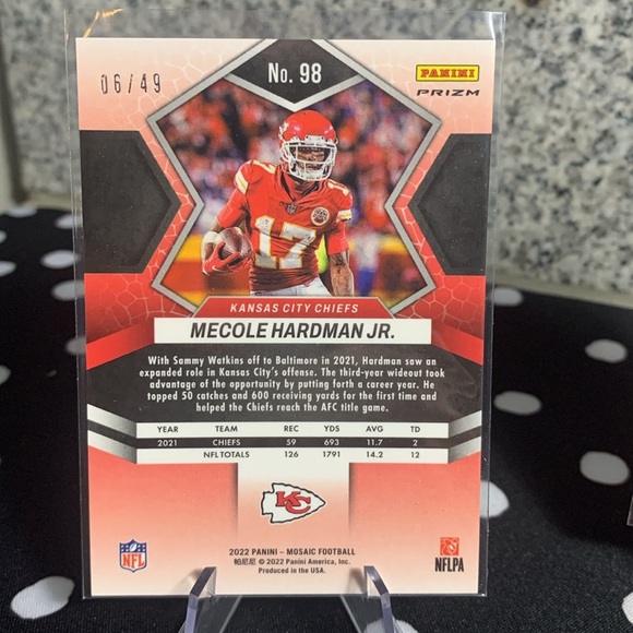 3 Chiefs Cards Mecole Hardman Bryan Cook Rookie Demarcus Robinson KC Chiefs MVP - Picture 3 of 10
